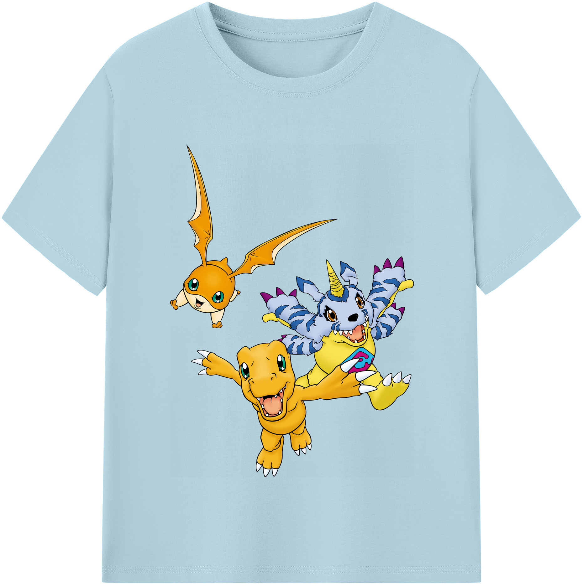 （画像用） Digimon デジタルモンスター/デジモン 綿100％半袖Tシャツ（フロントプリント）